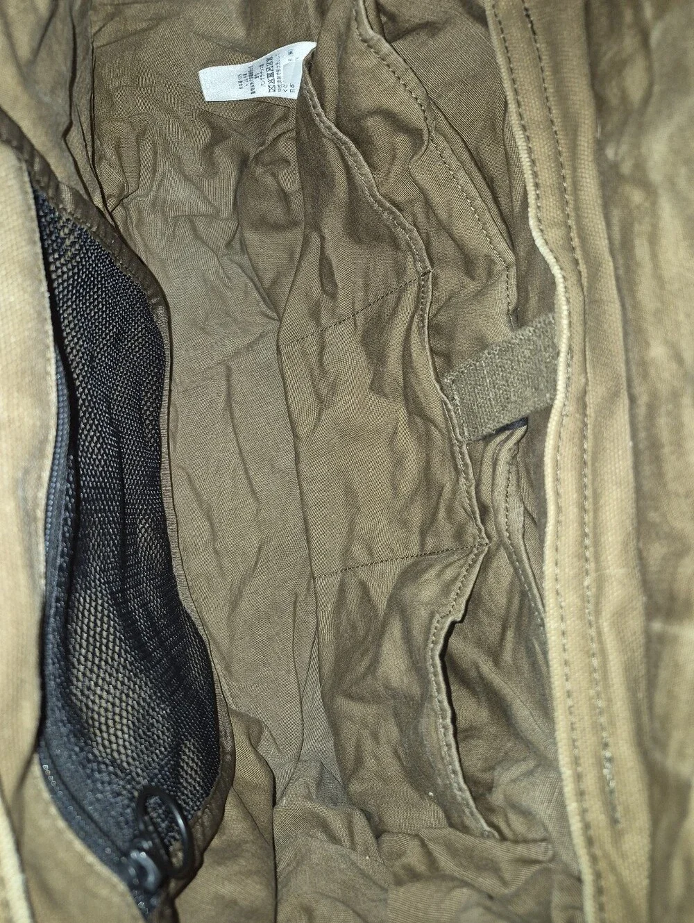 Lands end cotton canvas heavy duty messenger bag